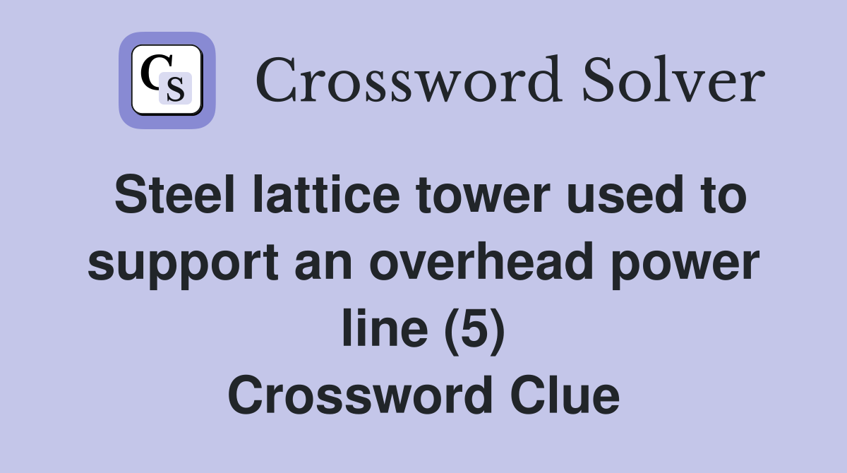 Steel lattice tower used to support an overhead power line (5